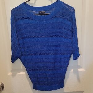 Express Vibrant Blue Knit Top